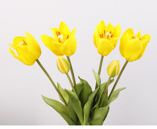 Hyper-real Mix Color Tulip(2 flower and 1 bud) 48cm